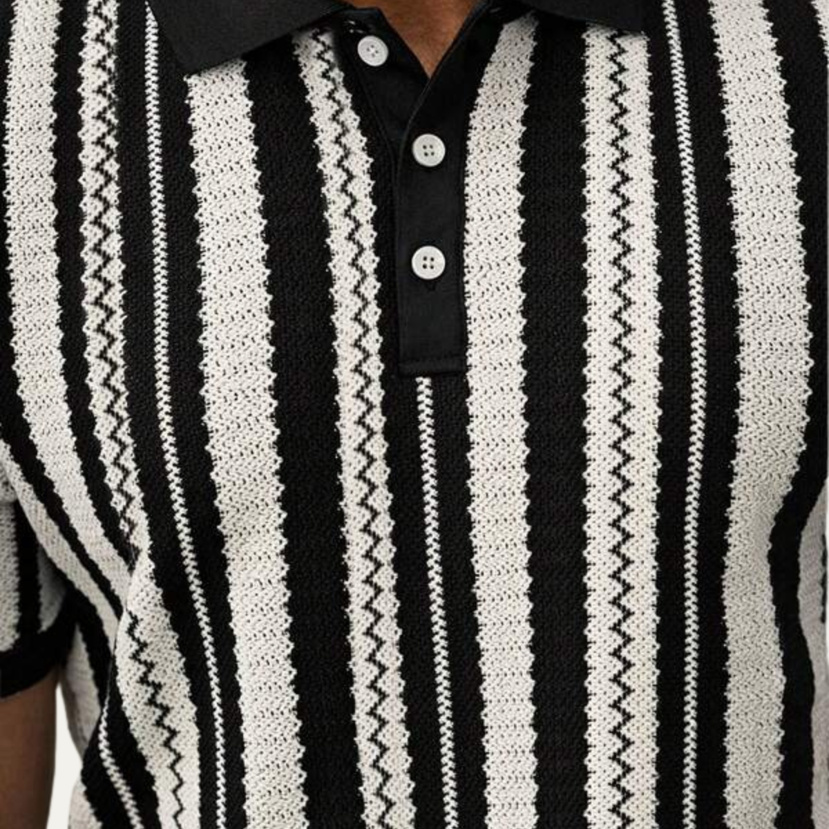 The Hillbrook Men’s Striped Knit Polo Shirt
