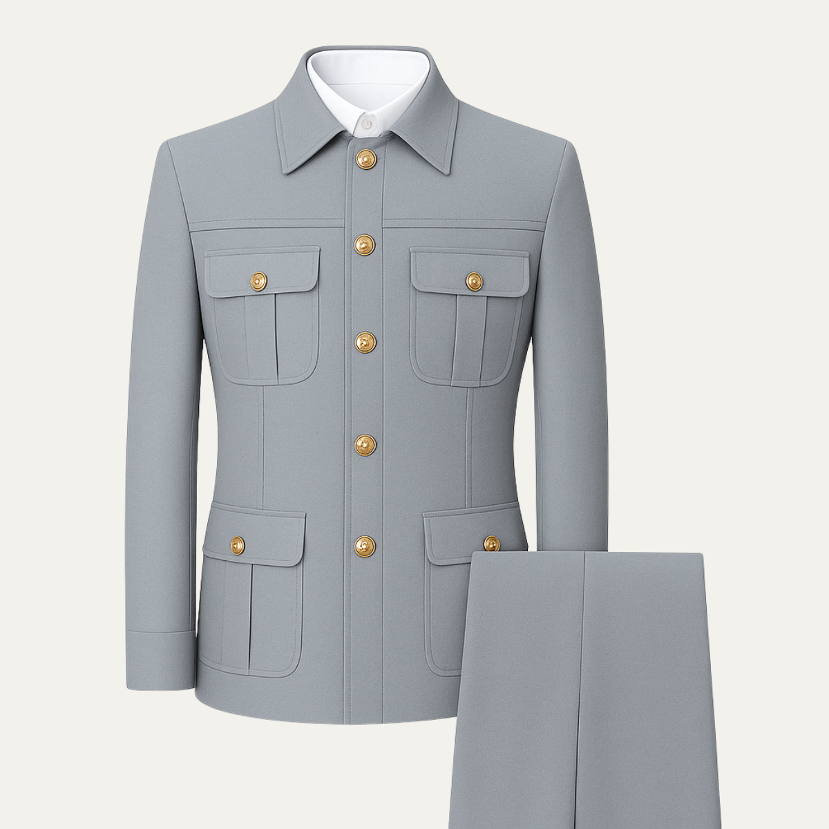 The Sirmione Men’s Classic Fit Multi Pocket 2 Piece Business Suit Set