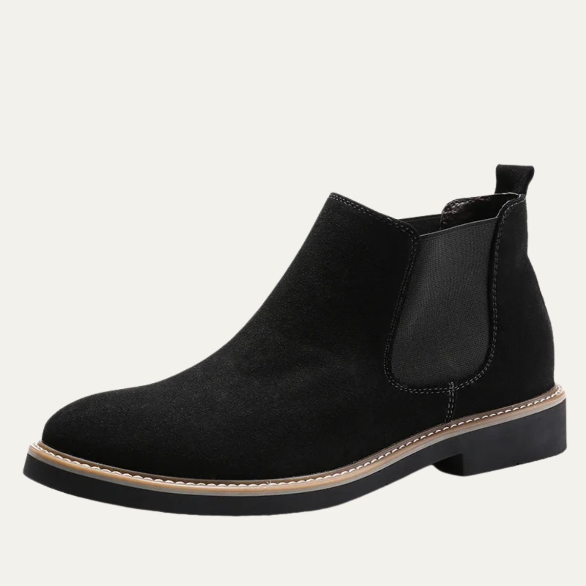 The Prosecco Men’s Trendy Slip On Suede Chelsea Biker Boots
