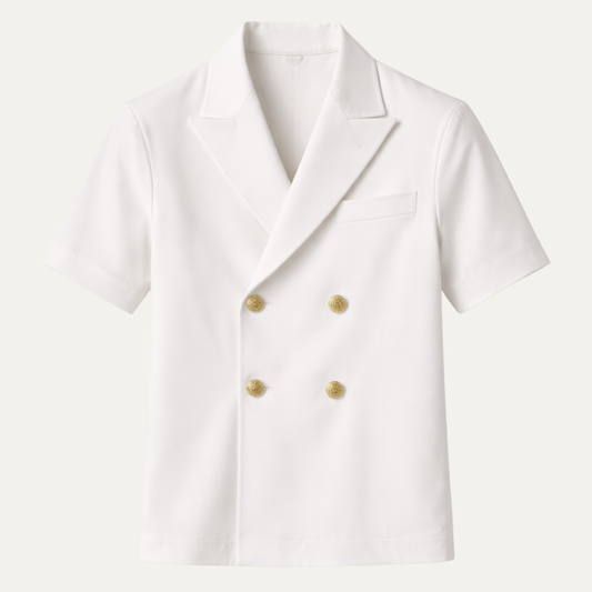 The Bordeaux Men’s Double Breasted Business Suit Shirt