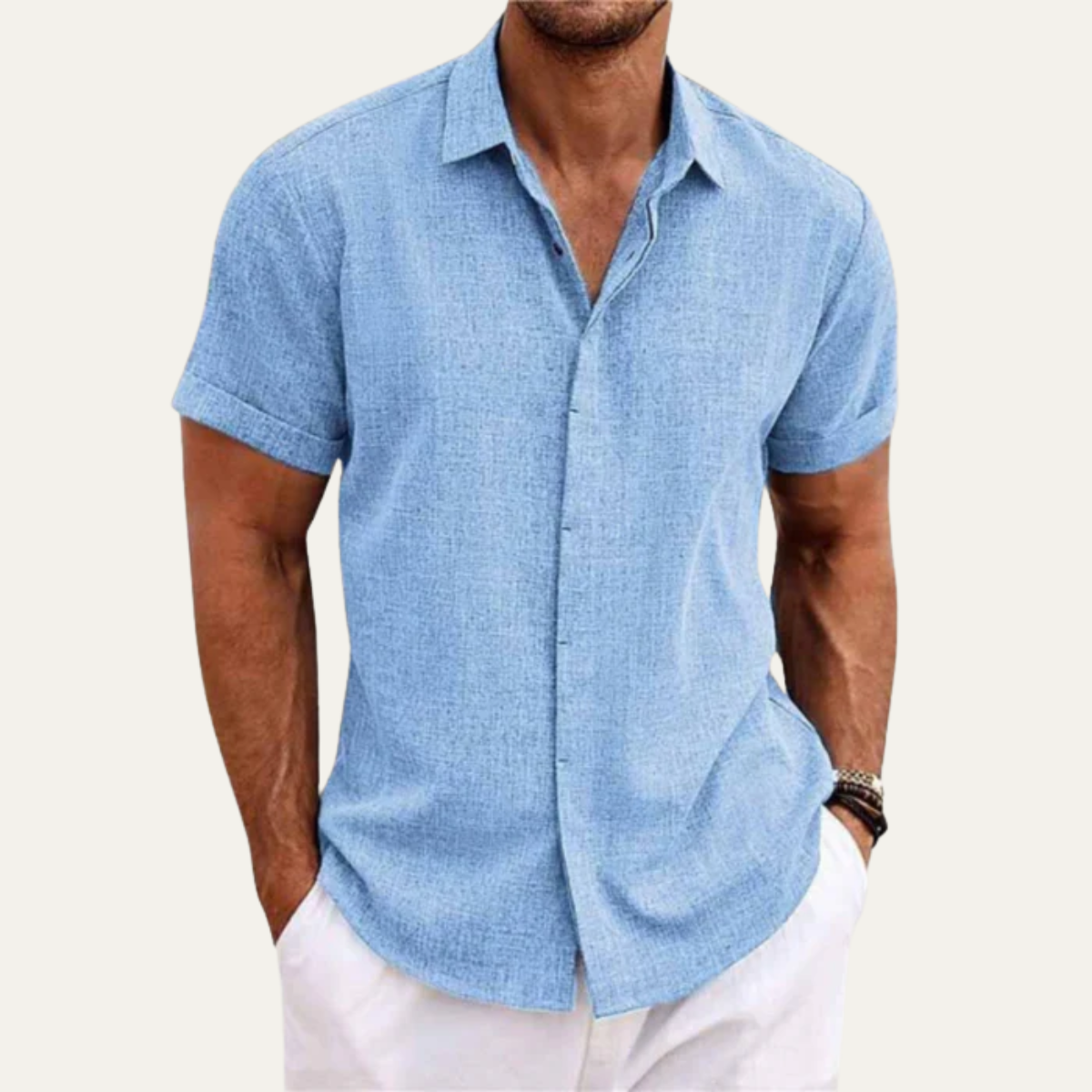 The Whitmore Men’s Casual Linen Button Up Summer Shirt
