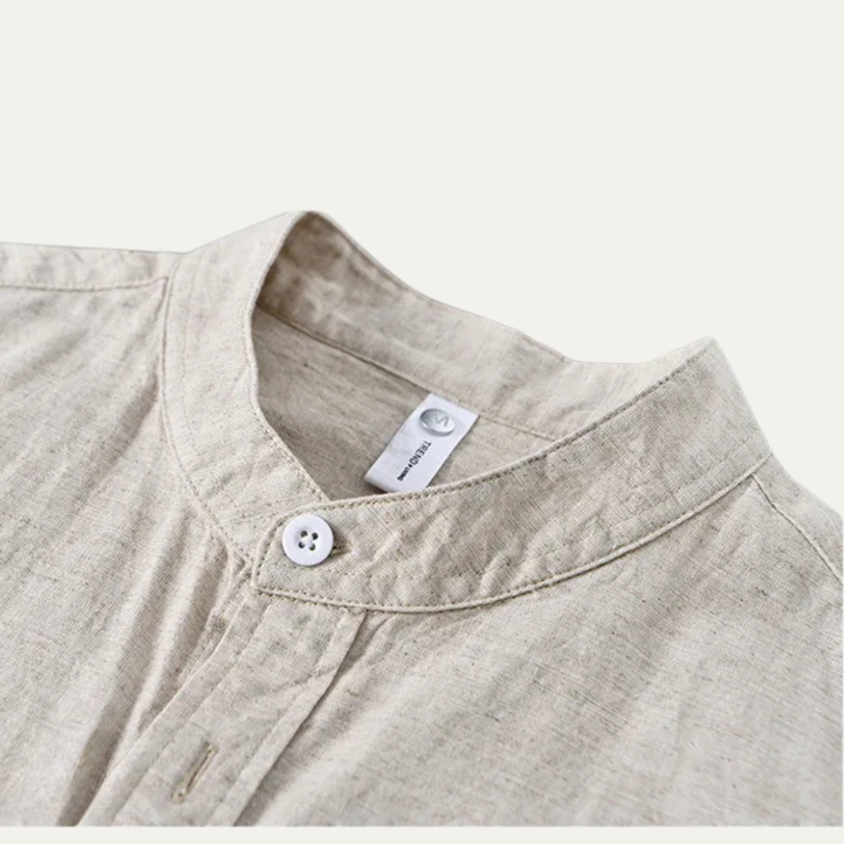 The Ashmont Ridge Men’s Loose Fit Cotton Linen Mandarin Collar Shirt