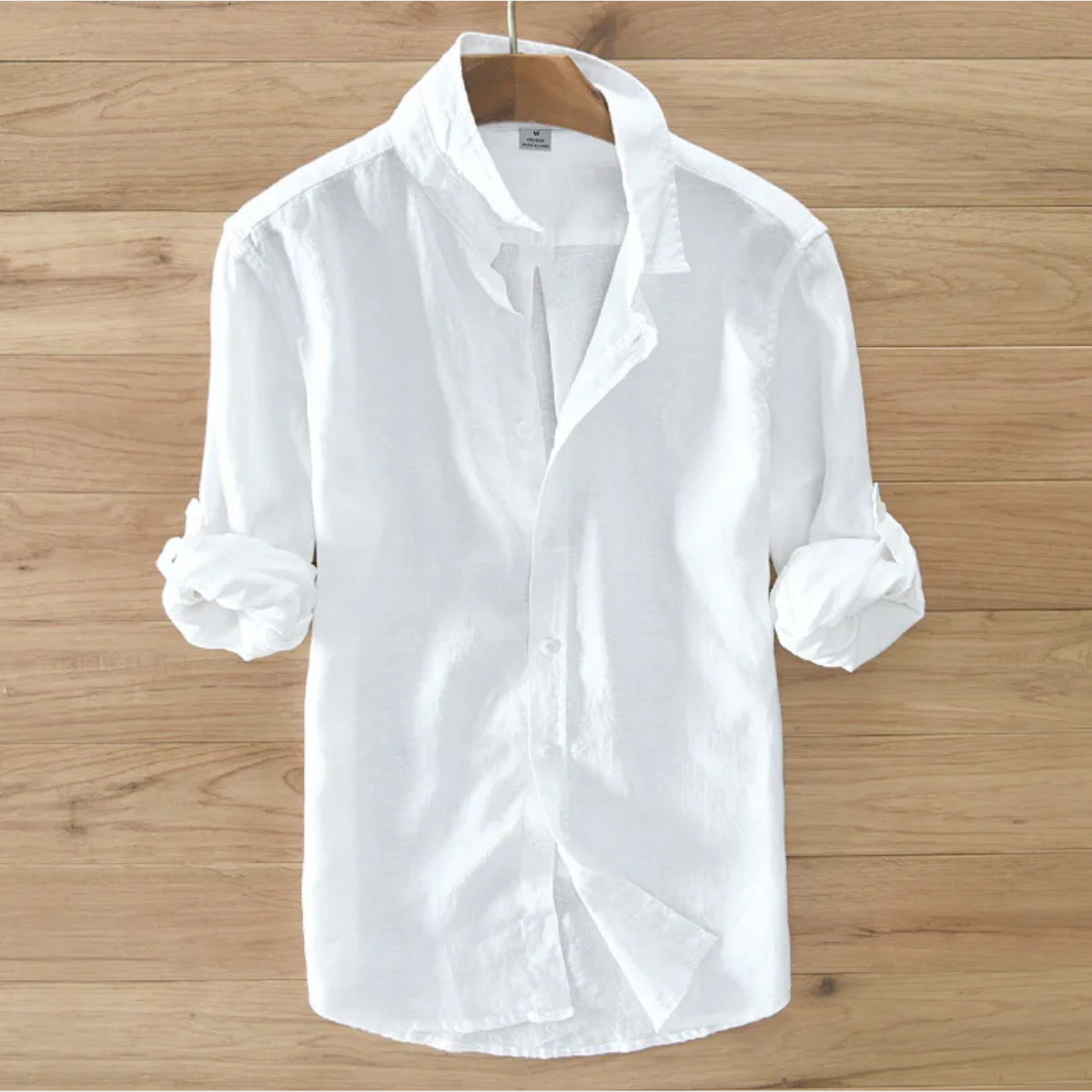 The Woodhall Men’s 100% Linen Italian Style Casual Button Up Shirt