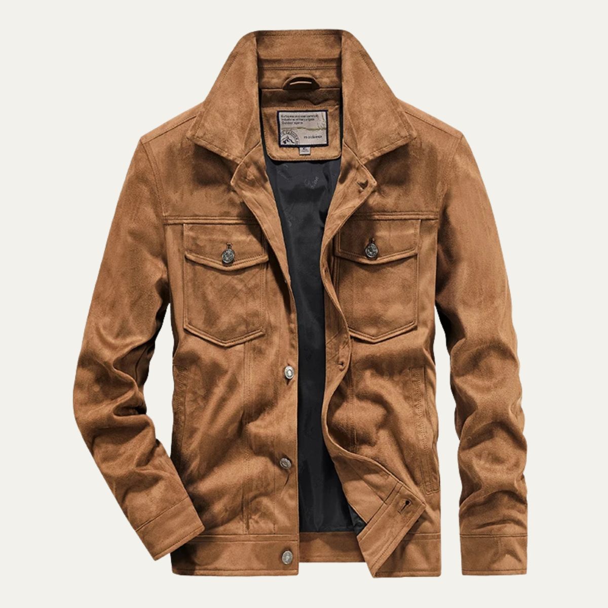 The Vintage Suede Cargo Jacket for Men — Lightweight Outdoor Style