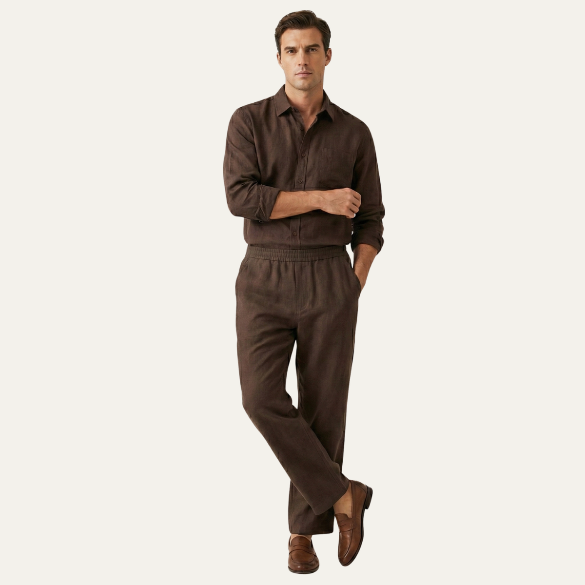 The Canterbury Men’s Oversized Linen Set – Shirt & Pants