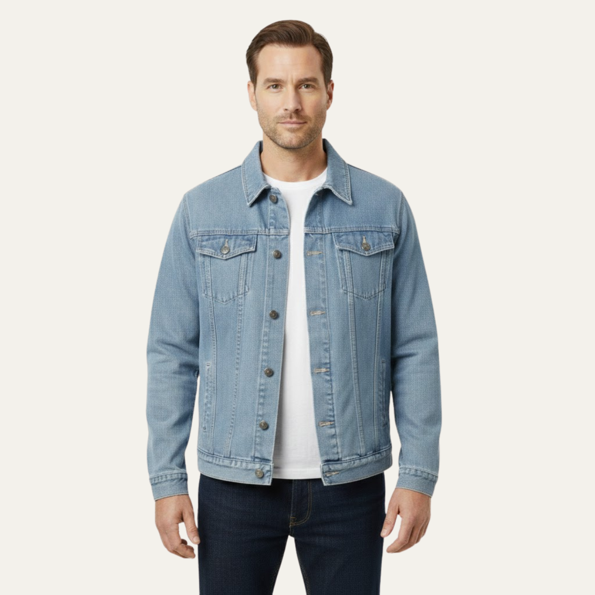 The Woodhurst Men’s Casual Vintage Slim Fit Denim Jacket