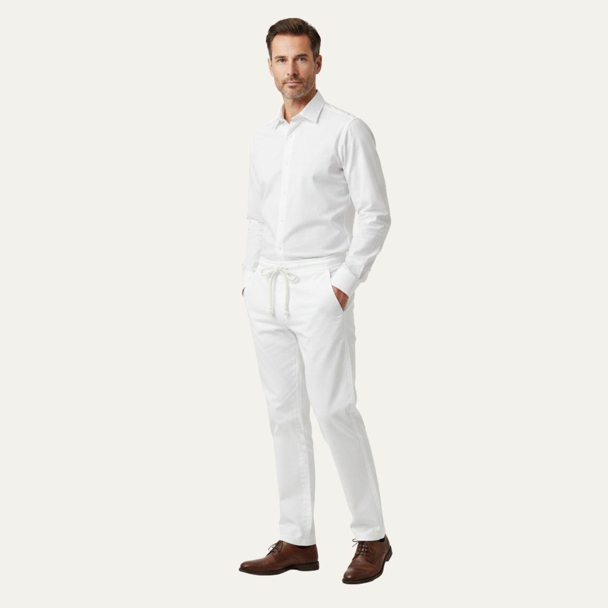 The Pinebrook Park Men’s Loose Cotton Linen Drawstring Pants