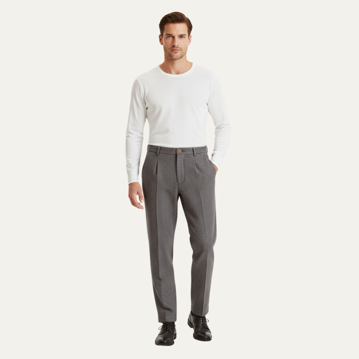 The Hawkington Men’s Vintage Herringbone Straight Leg Pants
