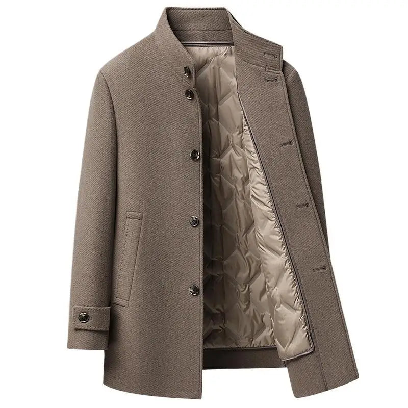 The Dana Point Men’s Padded Wool Blend Business Overcoat