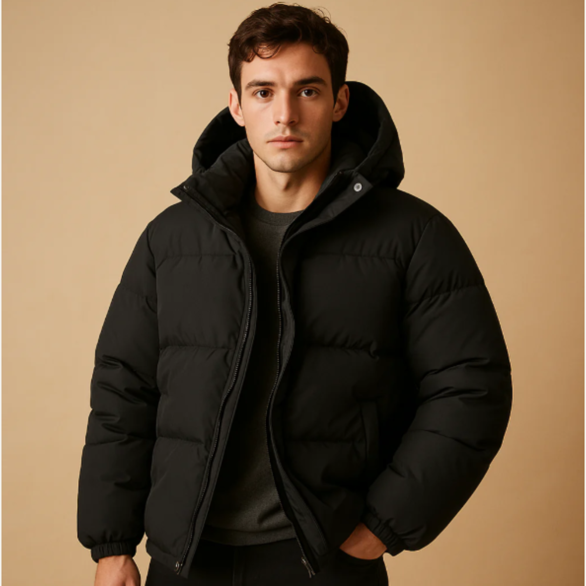 The Kingsbury Men’s Warm Quilted Puffer Hooded Winter Jacket