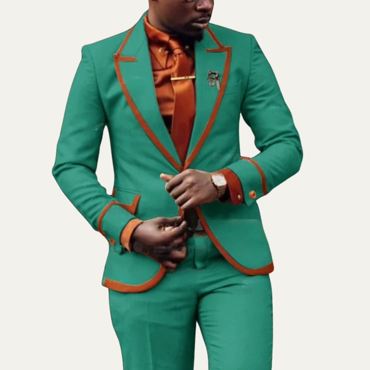 The Millstone Men’s Elegant Tailored Two Piece Tuxedo Suit