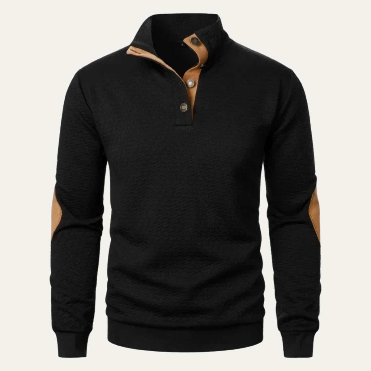 The Varenna Mens Button Down Lapel Polo Sweater