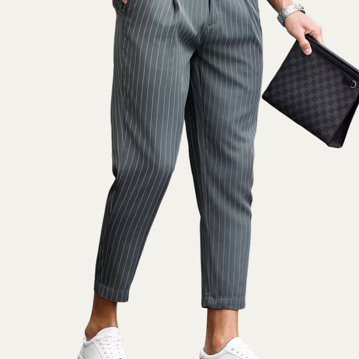 The Cullen Bay Men’s  Slim Fit  Pinstripe Pleated Dress Pants