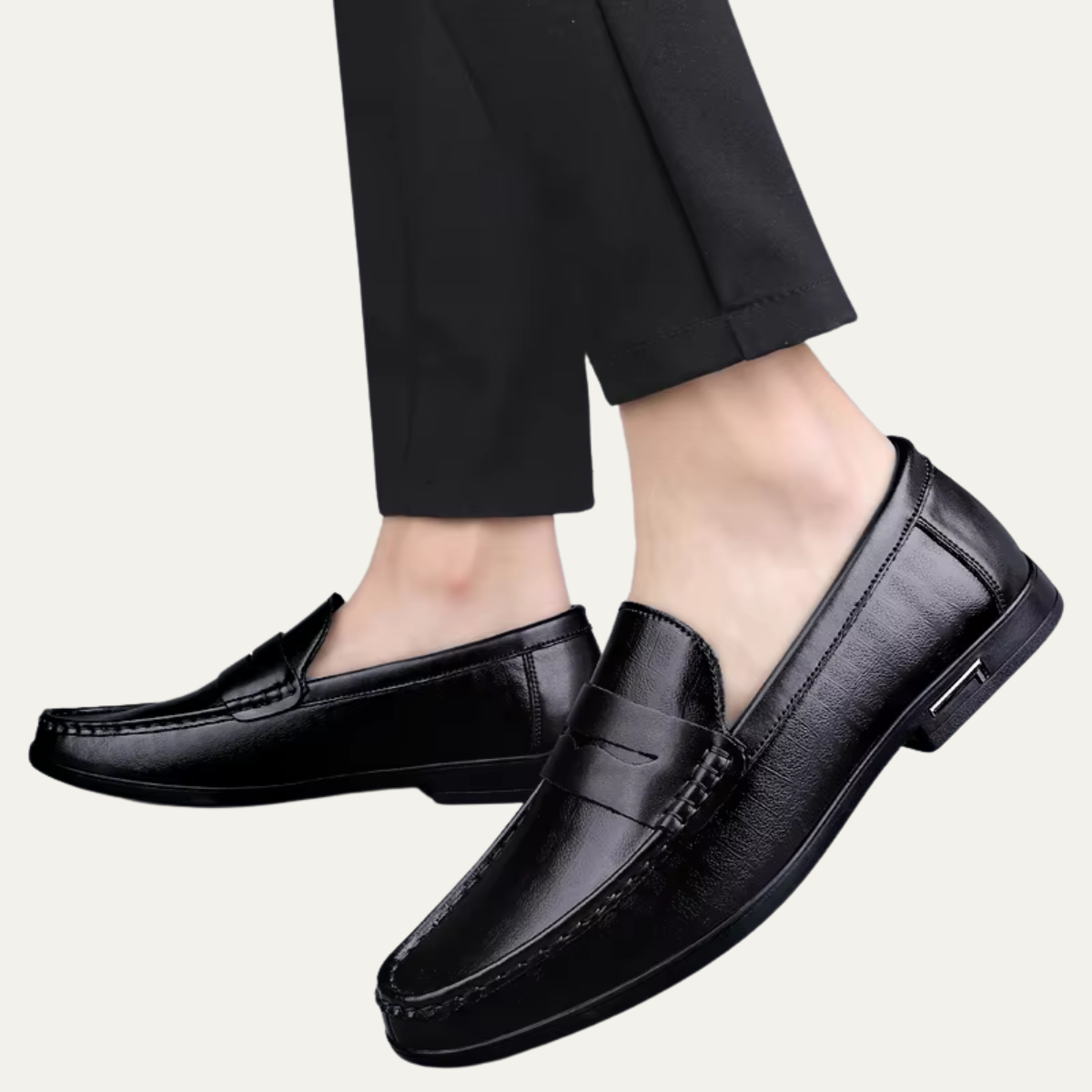 The Brookgate Men’s Breathable Italian Style Faux Leather Slip On Loafers