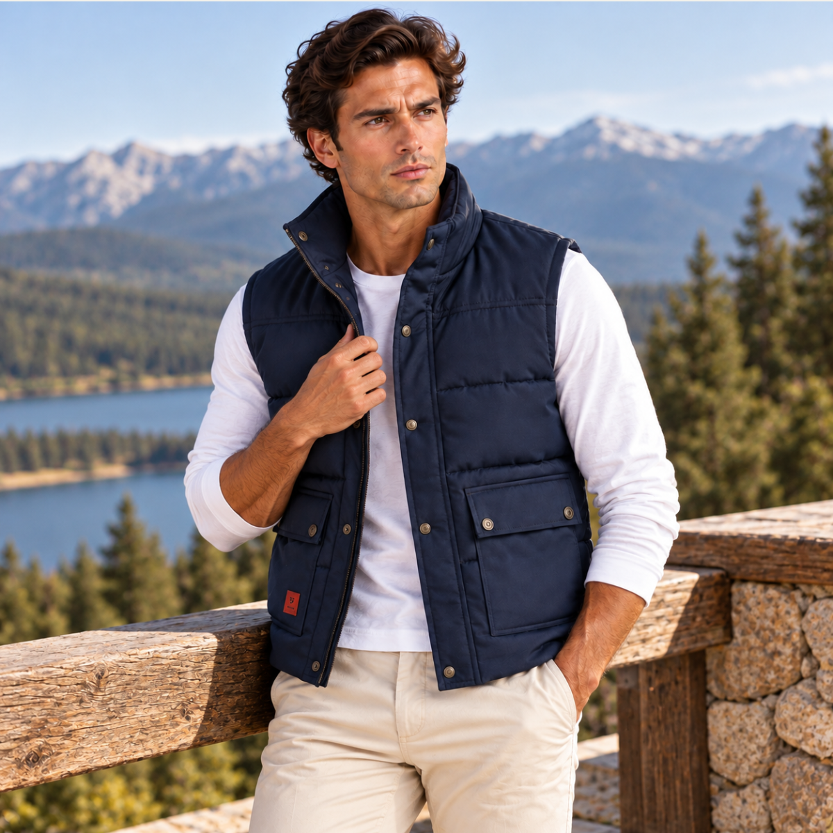 The Aspen Men's Warm Modern Fleece Lined Vest