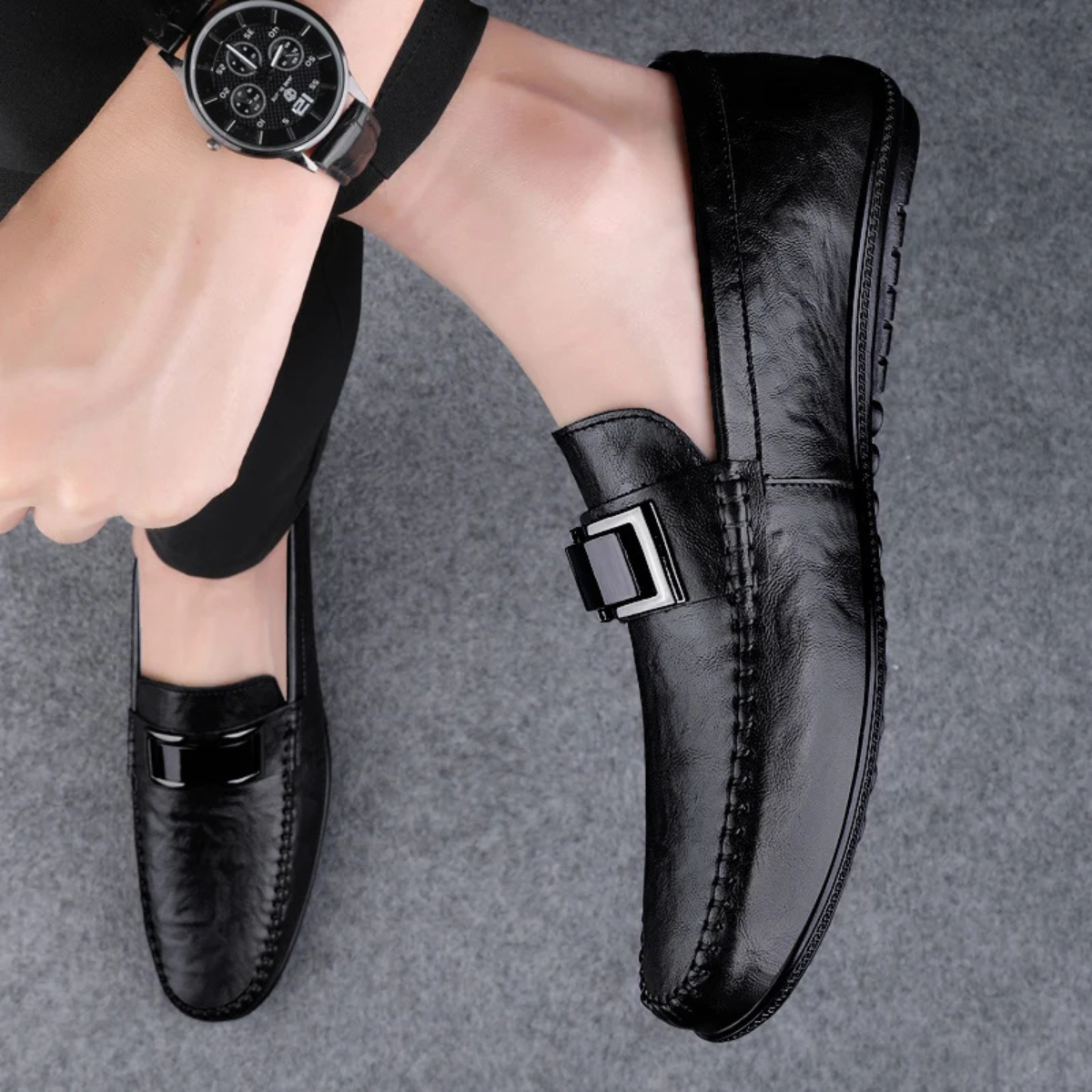 The Willowbend Men's Business Faux Leather Slip On Loafers