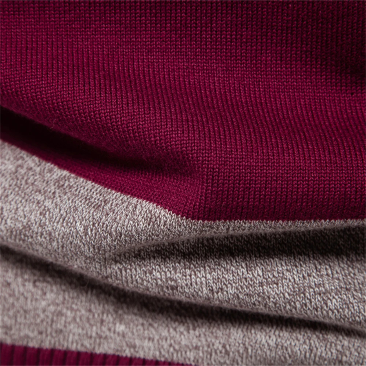 The Latina Men’s Cotton Button Up Striped Knit Polo Sweater