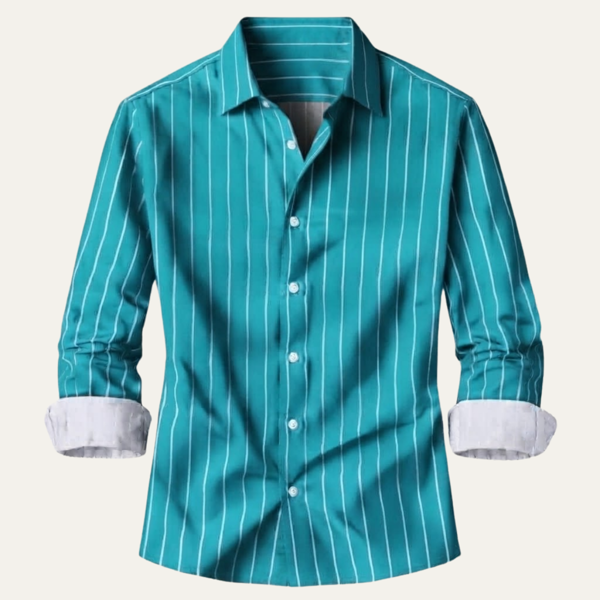 The Bolzano Men’s Trendy Button Down Striped Dress Shirt