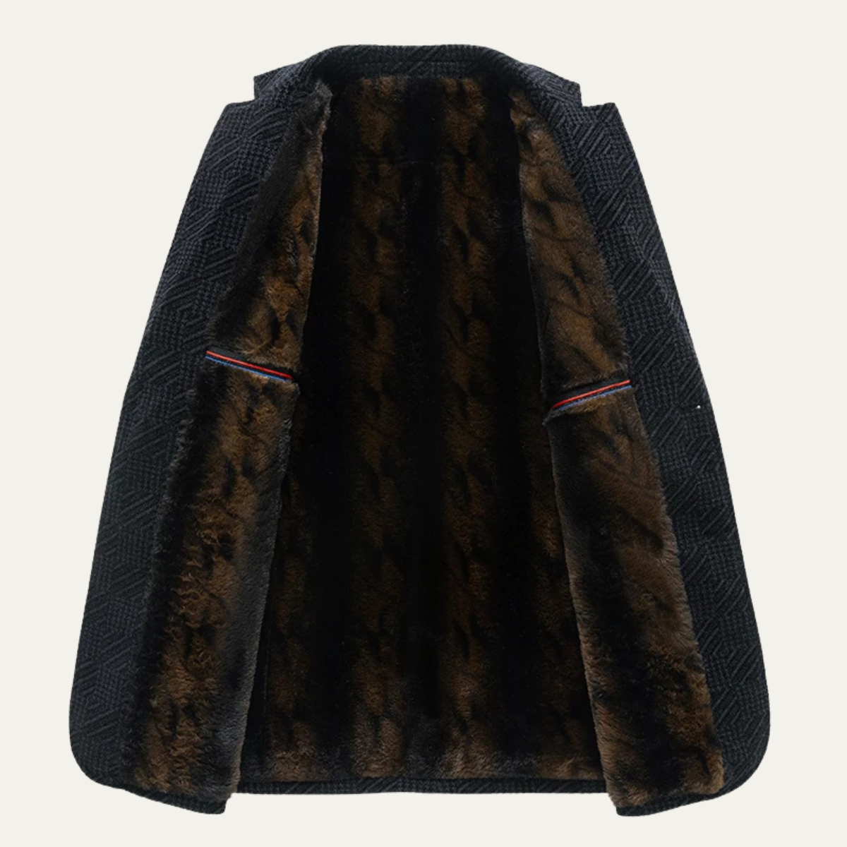 The Mandello Men’s Business Chenille Winter Blazer with Soft Fur Lining