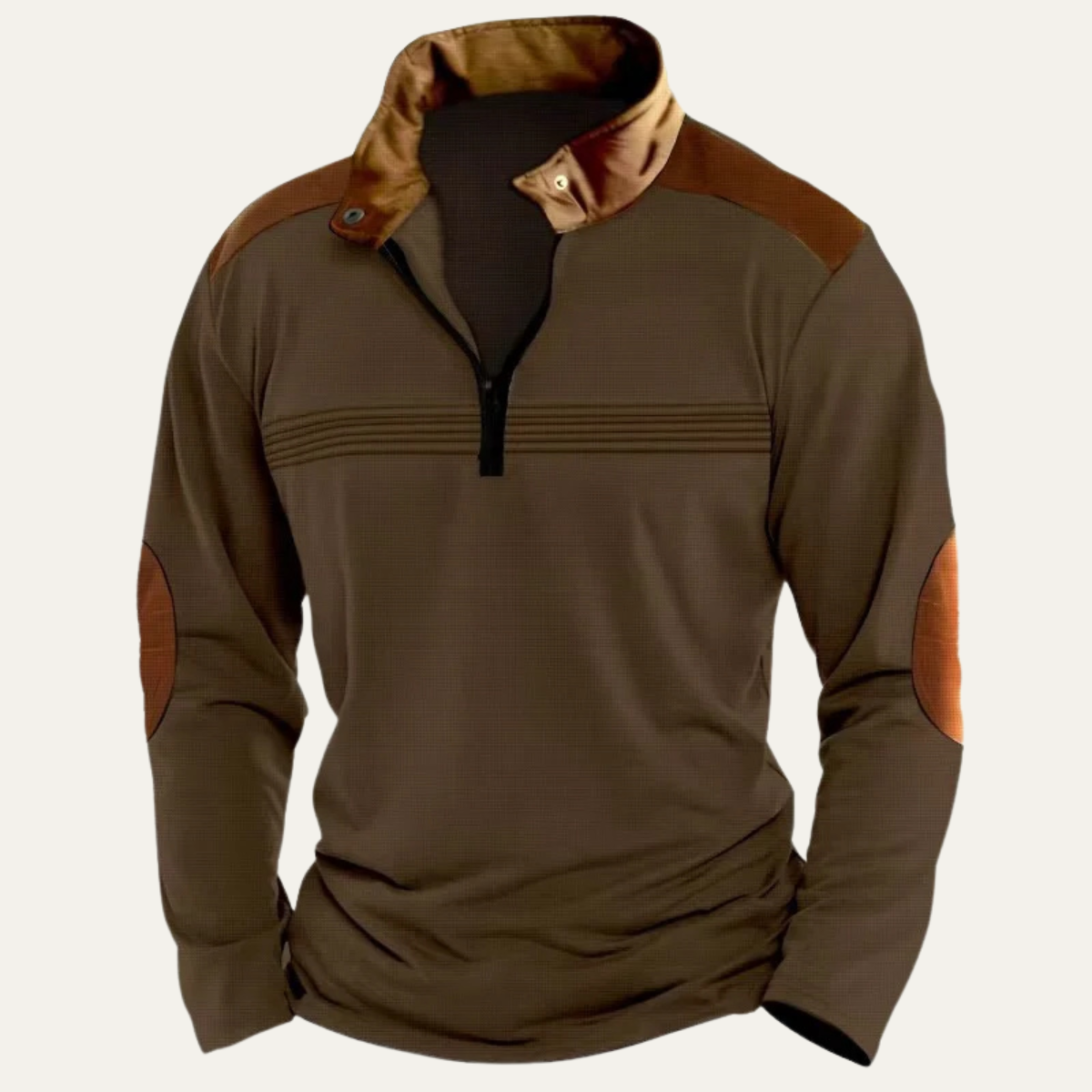 The Toulouse Men’s Retro Half Zip Contrast Collar Sweater