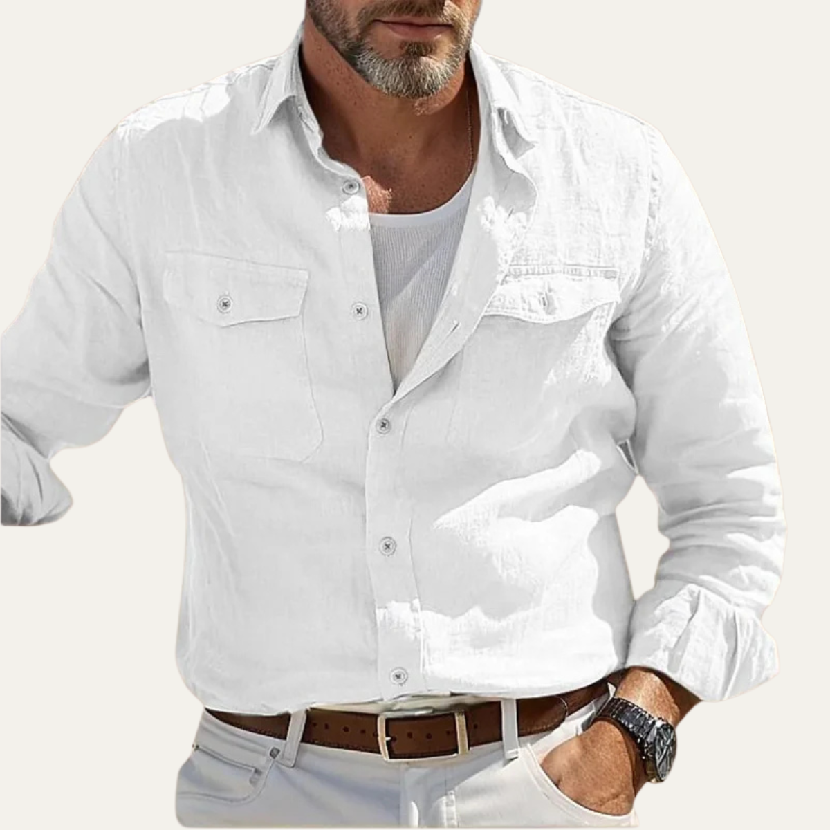 The Silverton Men’s Linen Elegant Summer Shirt