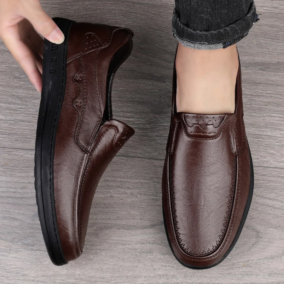 The Aldercrest Ridge Men’s Luxury Breathable Driving Moccasins Loafers
