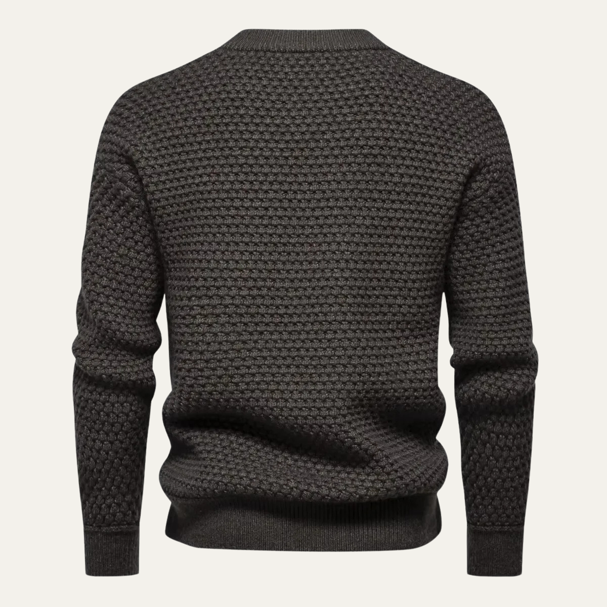 The Caprera Men’s Classic Knitted Crew Neck Textured Sweater