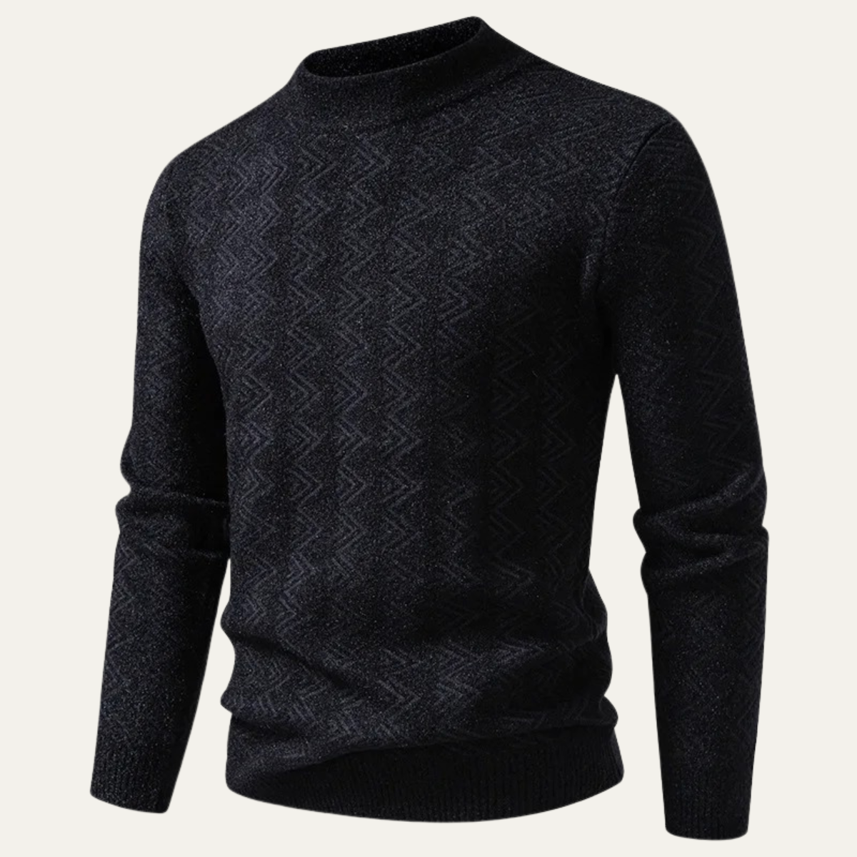 The Elmcrest Men’s Warm Geometric Pattern Crew Neck Knit Sweater