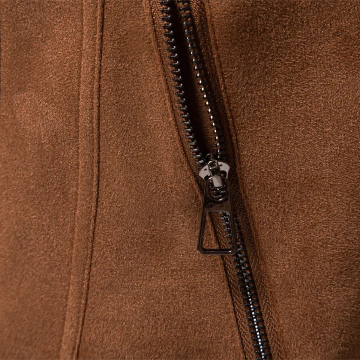 The Varese Men's Trucker  Suede Leather Zip Up Jacket