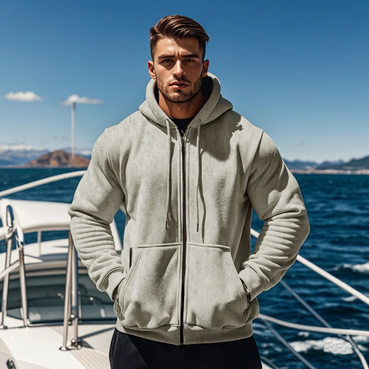 The Lerici Men’s Warm Casual Warm Zip Hoodie Jacket