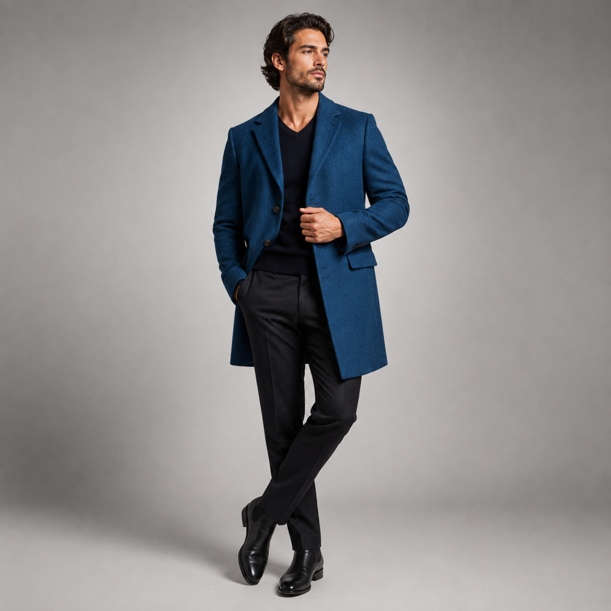 The Brianza Men’s Smart Single Breasted Overcoat