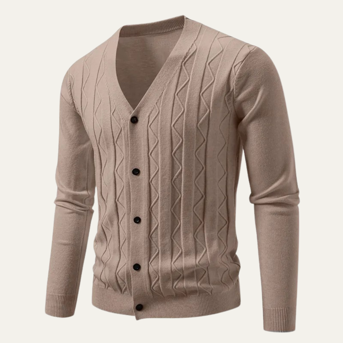 The Siracusa Men's Slim Fit Knit Cardigan