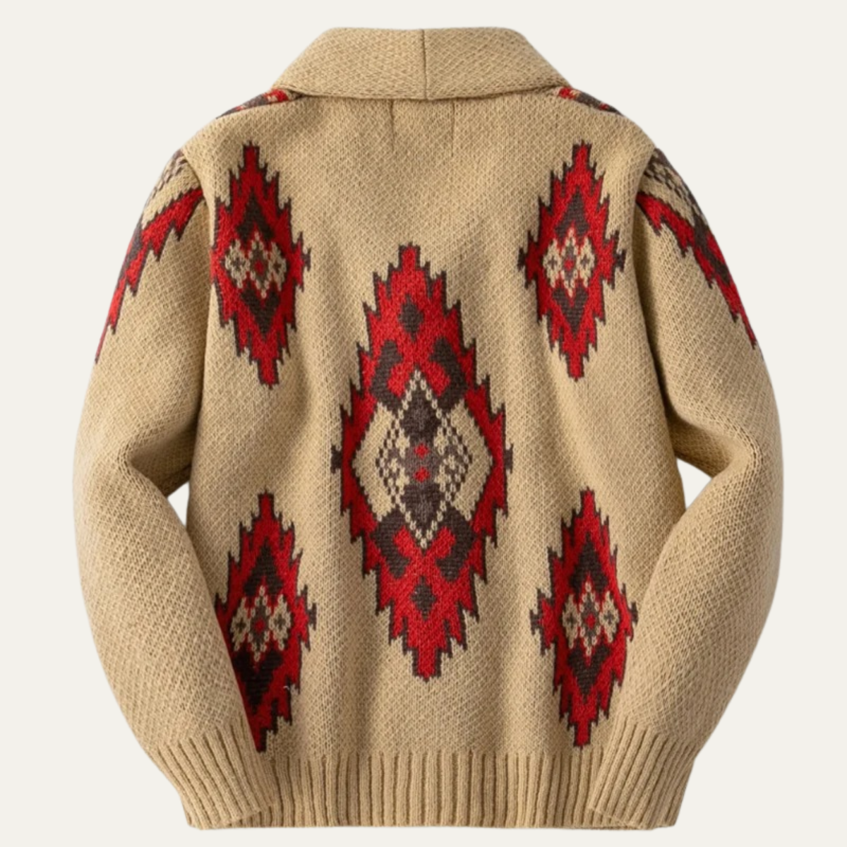 The Herculaneum Men’s Retro Shawl Striped Knit Cardigan