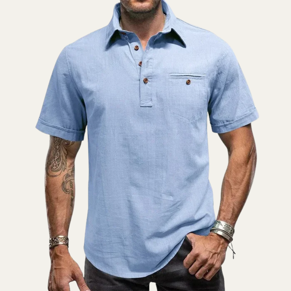 The Merrifield Men’s Retro Casual Linen Shirt