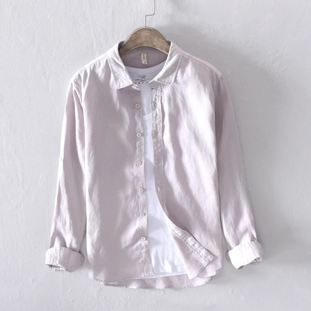 The Woodhall Men’s 100% Linen Italian Style Casual Button Up Shirt