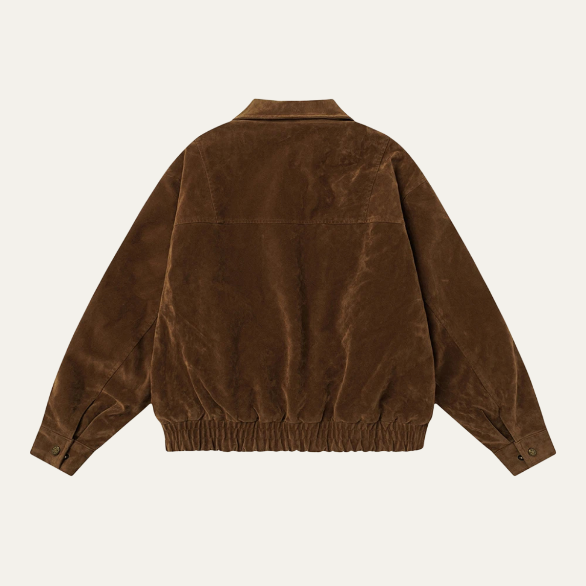 The Caldaro Men’s Retro Zip Up Suede Bomber Jacket