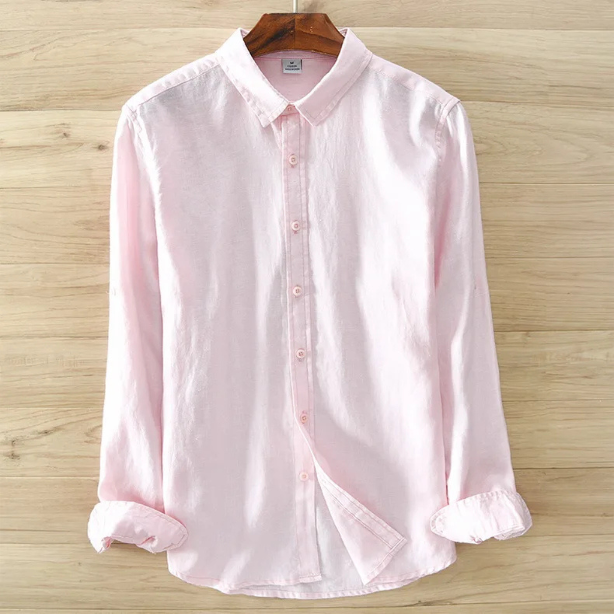The Woodhall Men’s 100% Linen Italian Style Casual Button Up Shirt