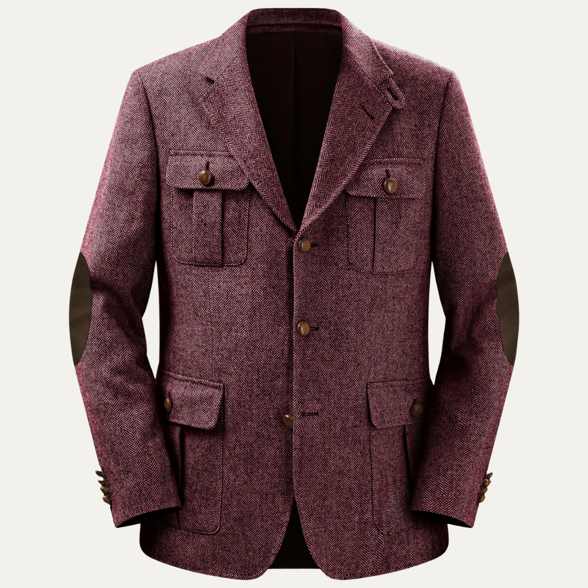 The Olbia Men’s Tweed Blazer Jacket with Elbow Patches