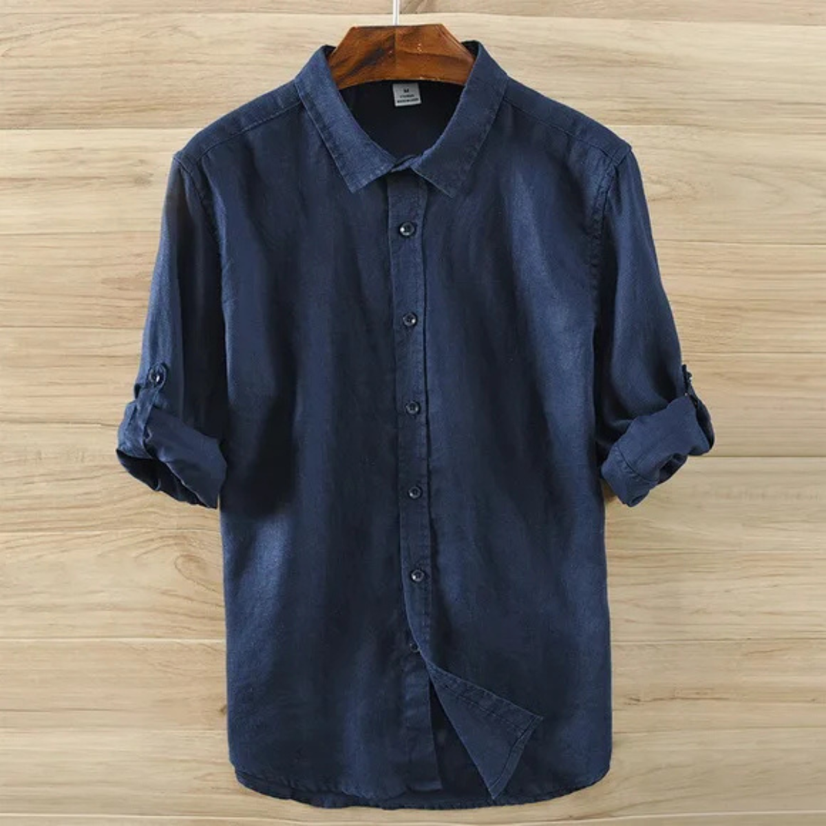 The Woodhall Men’s 100% Linen Italian Style Casual Button Up Shirt