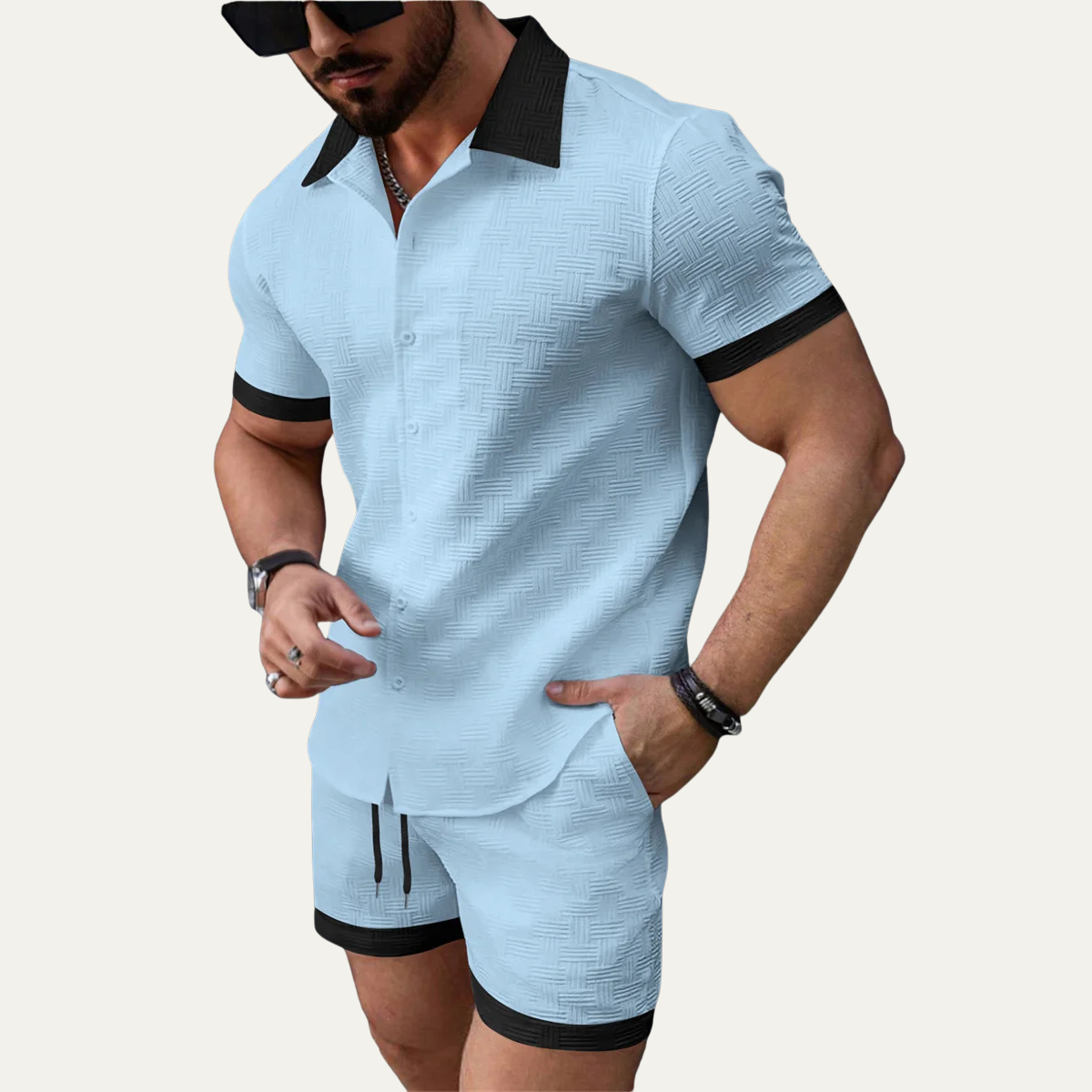 The Arlington Men’s Lightweight Shirt & Shorts Set