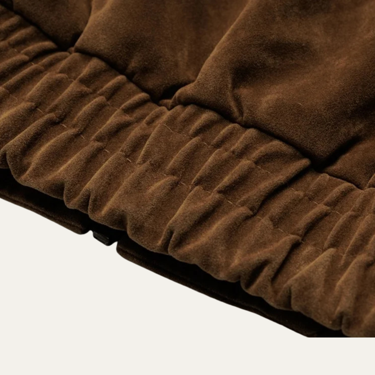 The Caldaro Men’s Retro Zip Up Suede Bomber Jacket