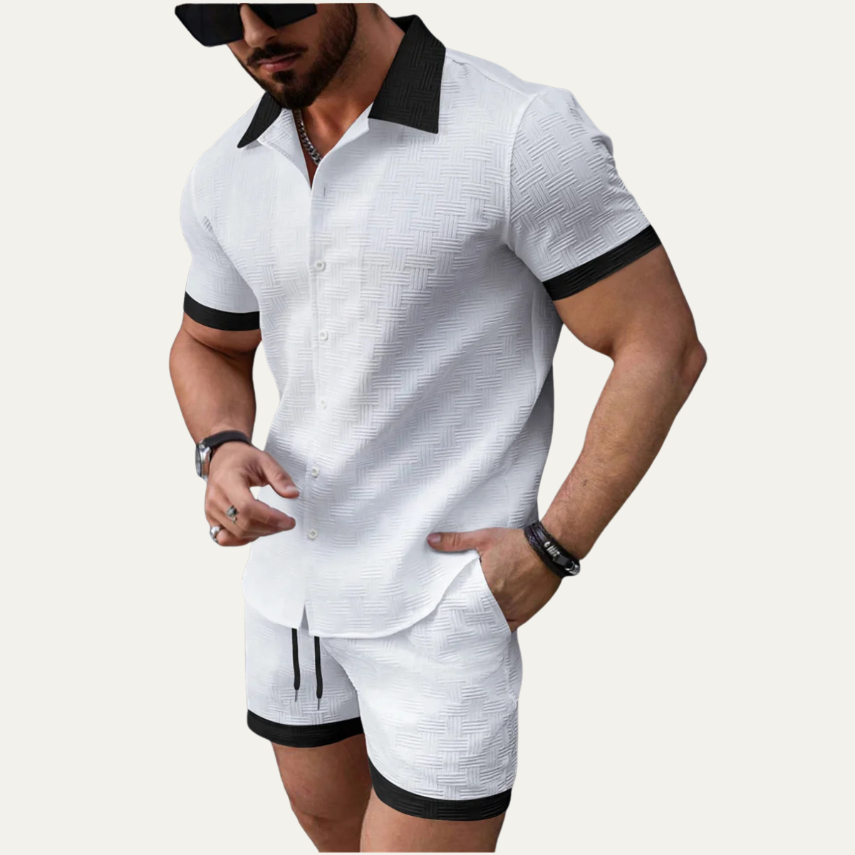 The Arlington Men’s Lightweight Shirt & Shorts Set