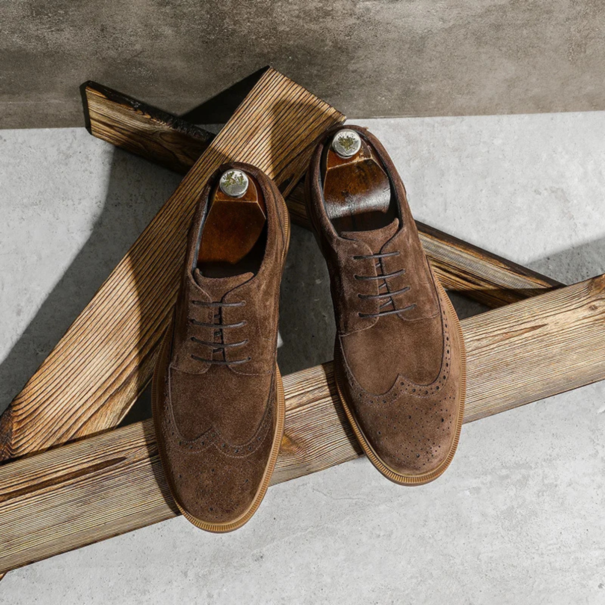 The Trastevere Men’s Suede Leather Lace Up Oxford Dress Shoes