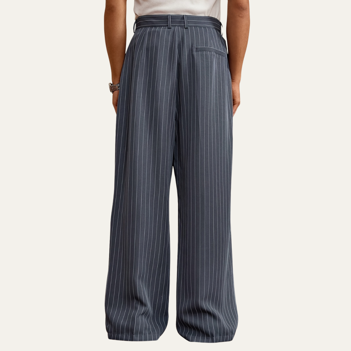The Ascot Men’s Vintage Wide Leg Pinstripe Dress Pants