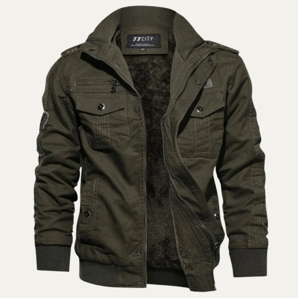 The Sydenham Men’s Windproof Multi-Pocket Military Bomber Jacket