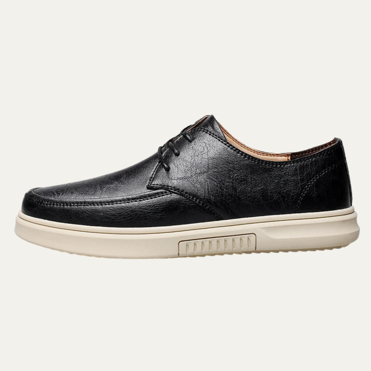 The Alderwood Men’s Comfortable Leather Look Lace Up Sneakers