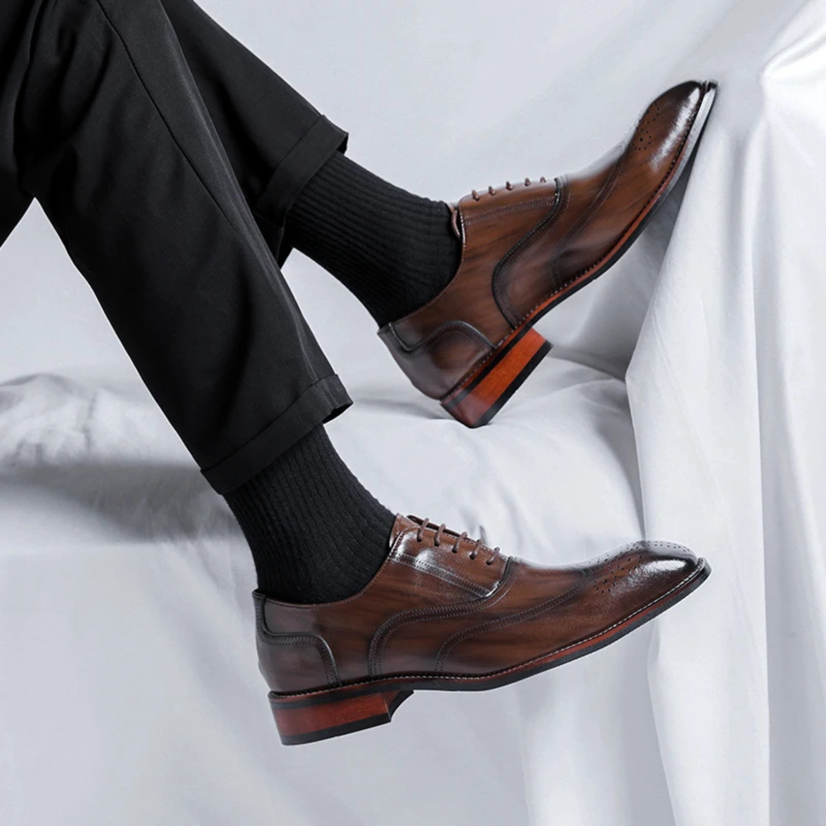The Cedarbrook Ridge Men’s Classic Pointed Toe Oxford Dress Shoes