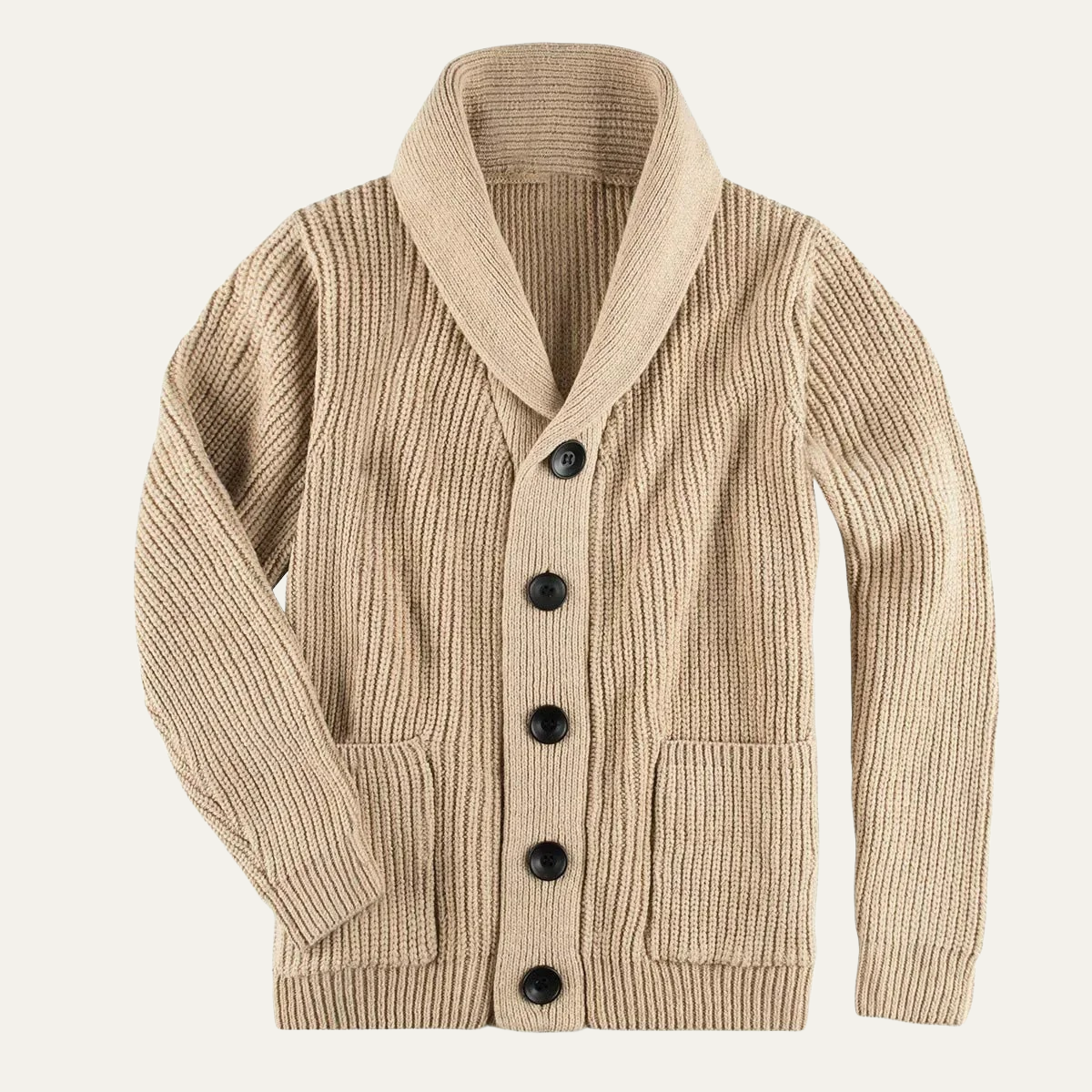 The Venezia Men’s Shawl Collar Chunky Knit Cardigan