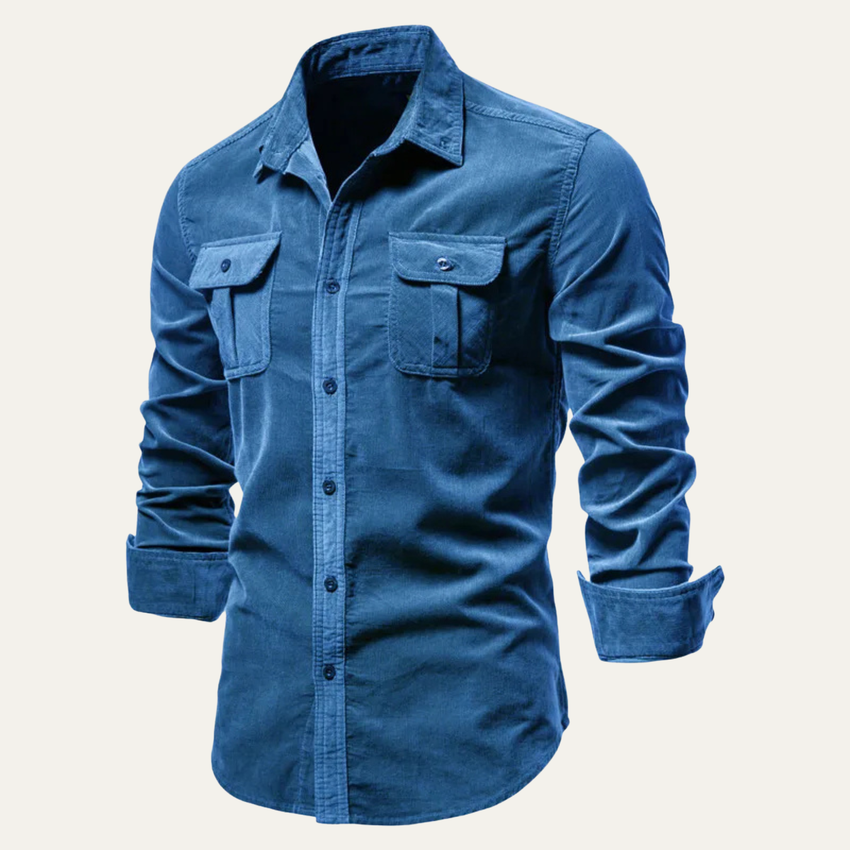 The Lecce Men’s Casual Button Up Corduroy Shirt