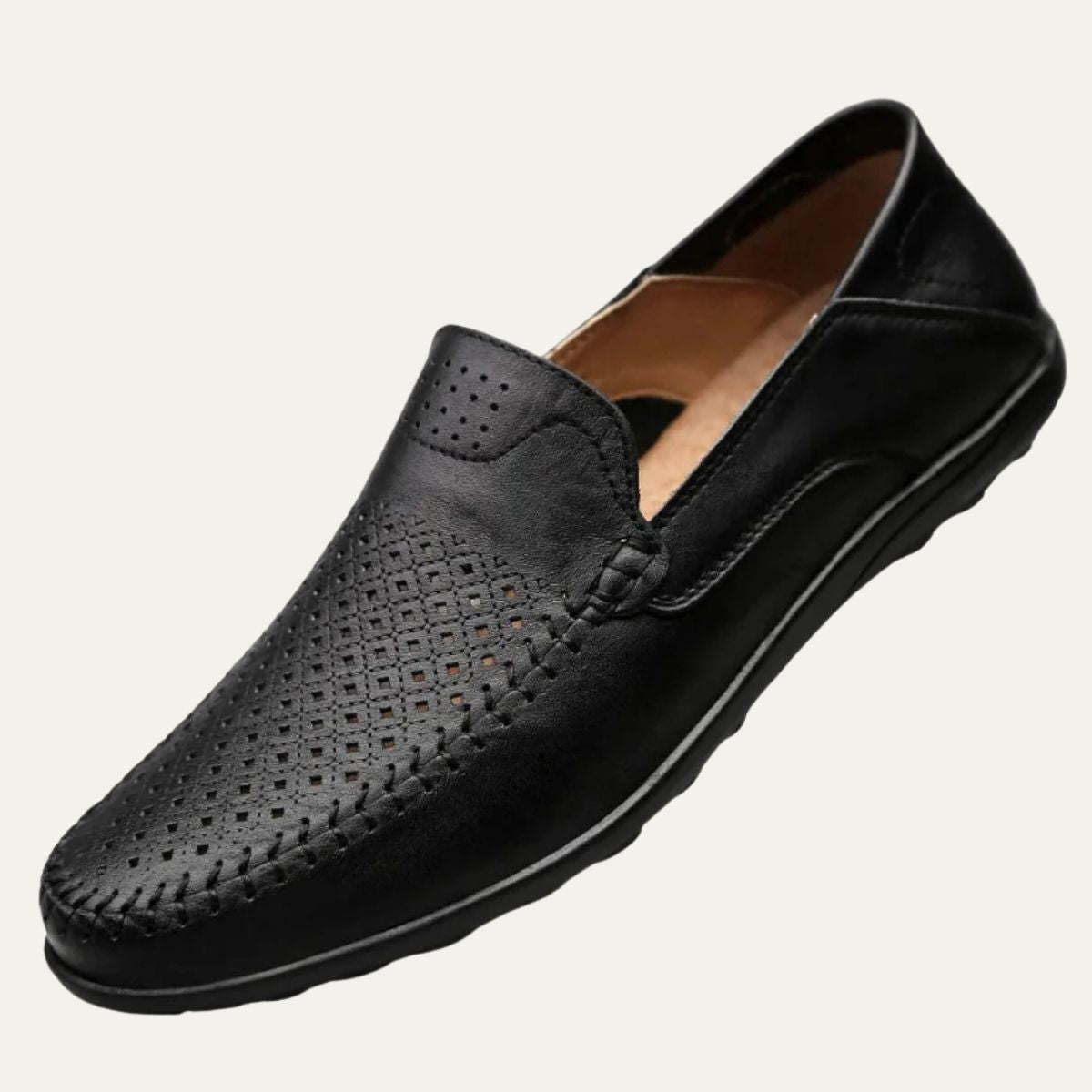 The Palermo Leather Loafers - Breathable Summer Slip On Shoes